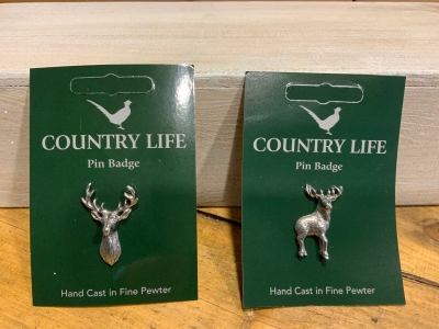 Stag pin badges